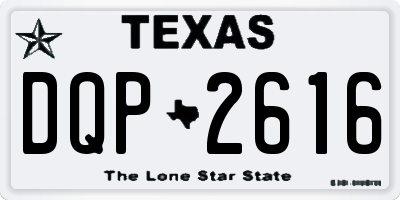 TX license plate DQP2616