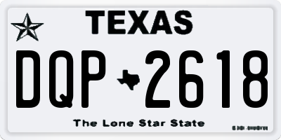 TX license plate DQP2618