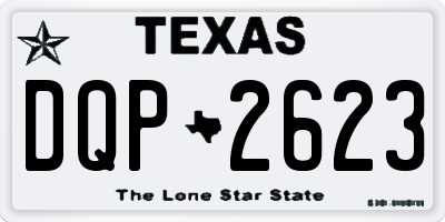 TX license plate DQP2623