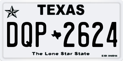 TX license plate DQP2624