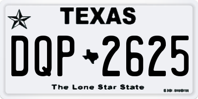 TX license plate DQP2625
