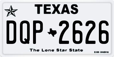TX license plate DQP2626