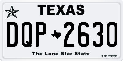 TX license plate DQP2630