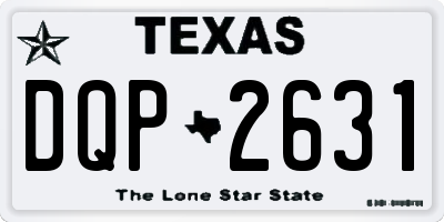 TX license plate DQP2631