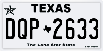 TX license plate DQP2633