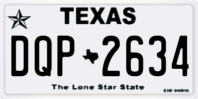 TX license plate DQP2634