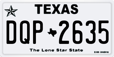 TX license plate DQP2635