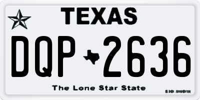 TX license plate DQP2636