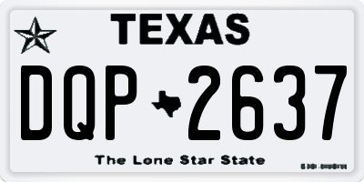 TX license plate DQP2637