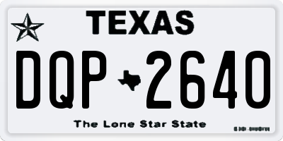TX license plate DQP2640