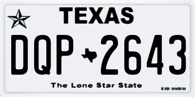 TX license plate DQP2643