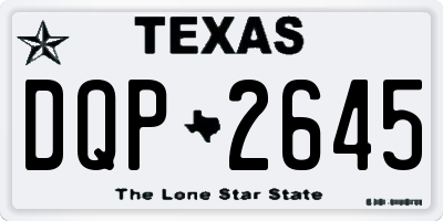 TX license plate DQP2645