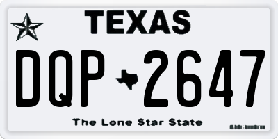 TX license plate DQP2647