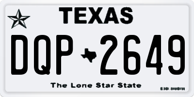TX license plate DQP2649