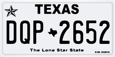 TX license plate DQP2652