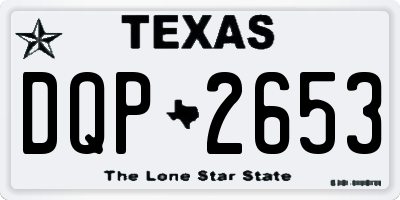 TX license plate DQP2653
