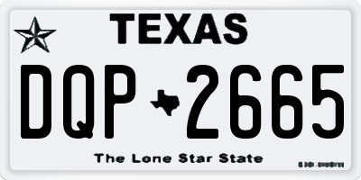 TX license plate DQP2665