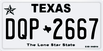 TX license plate DQP2667