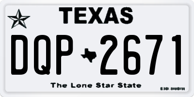 TX license plate DQP2671