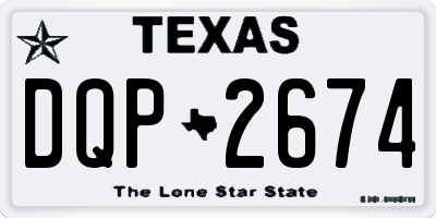 TX license plate DQP2674