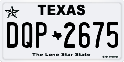 TX license plate DQP2675