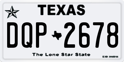 TX license plate DQP2678