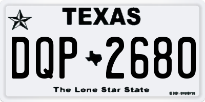 TX license plate DQP2680