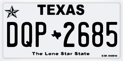 TX license plate DQP2685