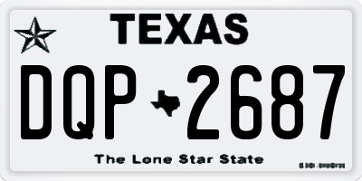 TX license plate DQP2687