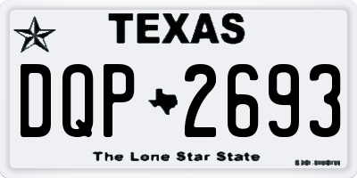 TX license plate DQP2693