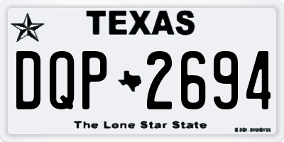 TX license plate DQP2694