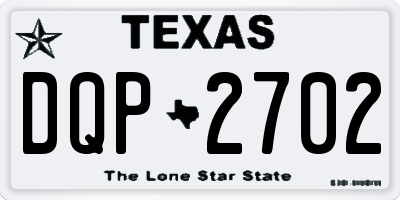 TX license plate DQP2702