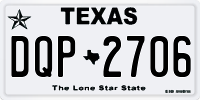 TX license plate DQP2706