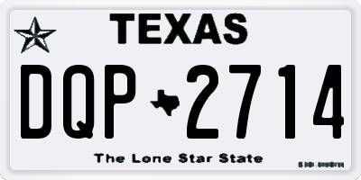 TX license plate DQP2714