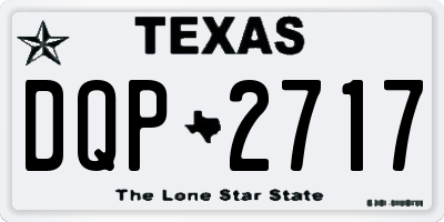 TX license plate DQP2717