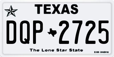 TX license plate DQP2725