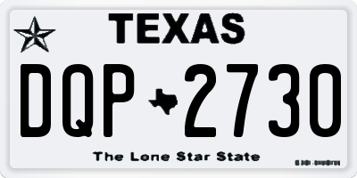 TX license plate DQP2730