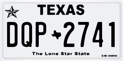 TX license plate DQP2741