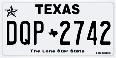 TX license plate DQP2742