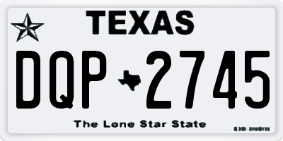 TX license plate DQP2745