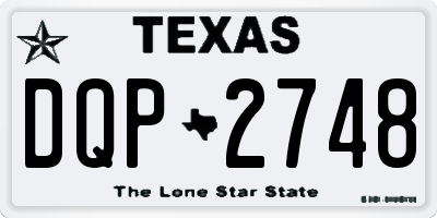 TX license plate DQP2748