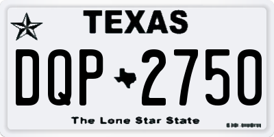 TX license plate DQP2750