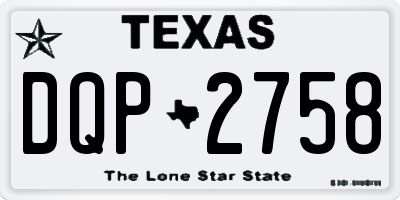 TX license plate DQP2758