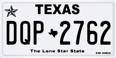 TX license plate DQP2762