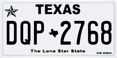 TX license plate DQP2768