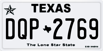 TX license plate DQP2769