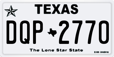 TX license plate DQP2770