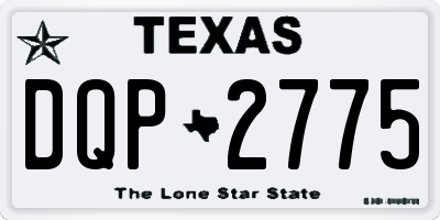 TX license plate DQP2775