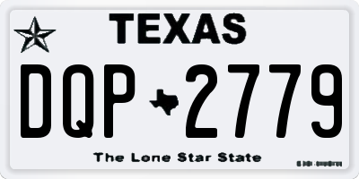 TX license plate DQP2779