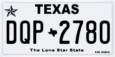 TX license plate DQP2780